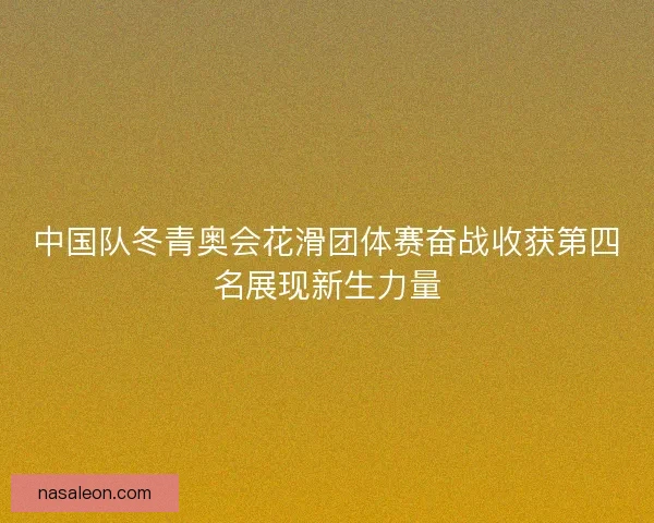 中国队冬青奥会花滑团体赛奋战收获第四名展现新生力量